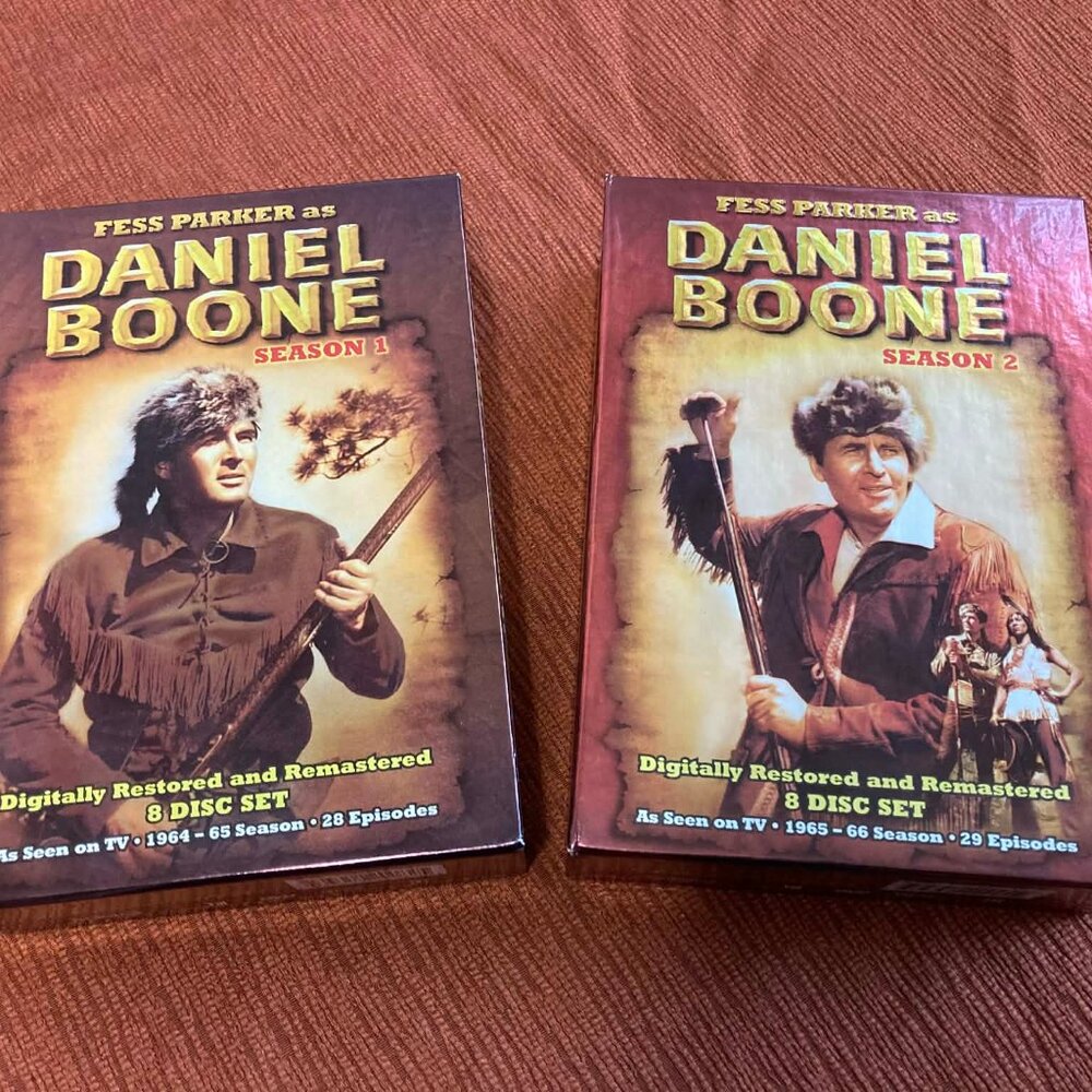 Vintage BNIB Lot of 2 Boxed Sets ~ Daniel Boone DVD Sets - Seasons 1 and 2